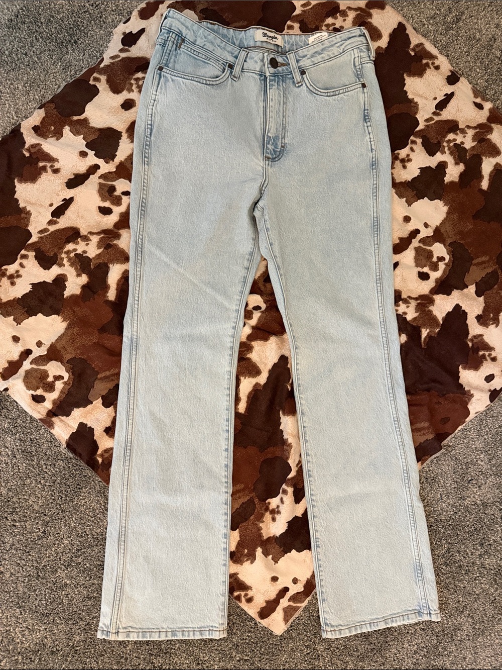 Wrangler Retro High Rise Bootcut Light Wash Denim Jeans 30/32
